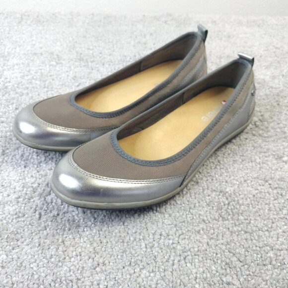 Revere Charlott Womens Size 38.5 EU Ballet Flats Slip On Shoes Gray Pewter - Picture 1 of 9